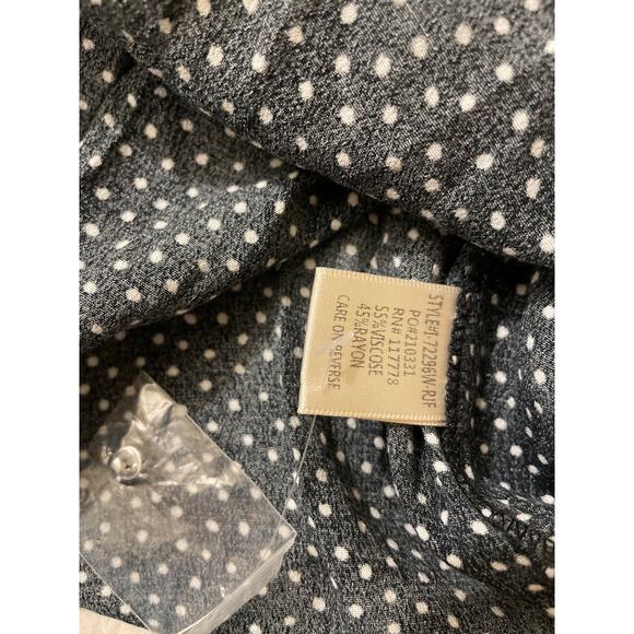 LOVESTITCH Black Polka Dot Mini Dress Short Sleeve V‎ Neck Casual - Picture 7 of 7